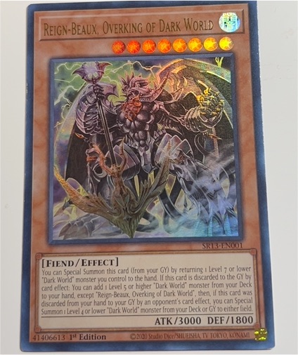 2020 Yugioh SR13-EN001 Reign-Beaux, Overking of Dark World — front