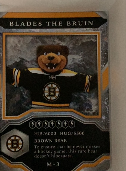 2021-22 Upper Deck MVP Mascots #M-3 Blades the Bruin — front