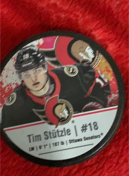 Tim Stützle Ottawa Senators Inglasco Player Puck — front