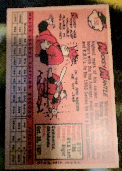 1966 Topps #245 Mickey Mantle — back