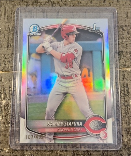 2025 Bowman Chrome #BCP-100 Sammy Stafura — front