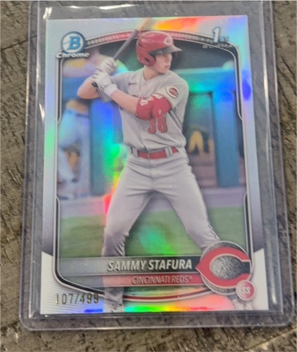 2025 Bowman Chrome #BCP-100 Sammy Stafura — front