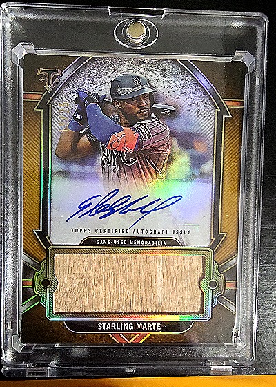 2024 Topps Triple Threads Auto Jumbo Relic #AJR-SM Starling Marte — front