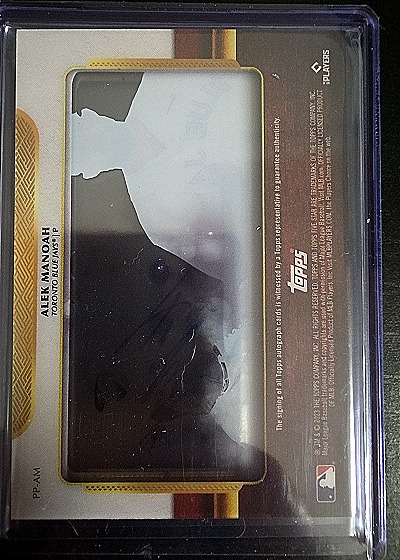 2023 Topps Five Star Pentamerous Penmanship #PP-AM Alek Manoah — back