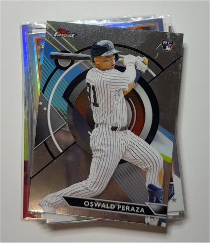 2023 Topps Finest #13 Oswald Peraza Rookie Card — front