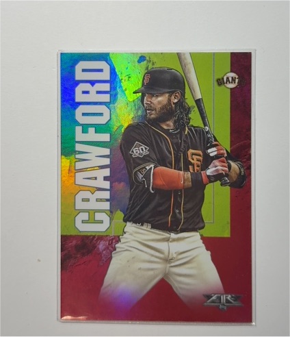 2019 Topps Fire #188 Brandon Crawford — front