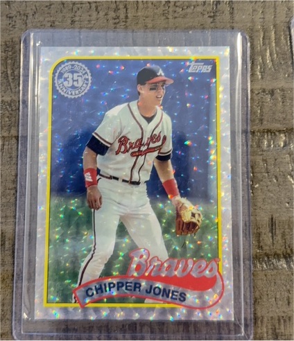 2024 Topps #89B-76 Chipper Jones 1989 Topps Baseball 35th Anniversary Foil — front