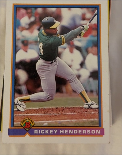 1991 Bowman #213 Rickey Henderson — front