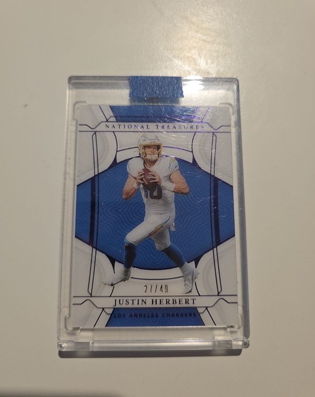 2021 Panini National Treasures #27 Justin Herbert — front