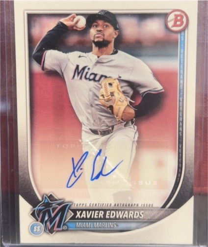 2025 Bowman #PRV-XE Xavier Edwards — front