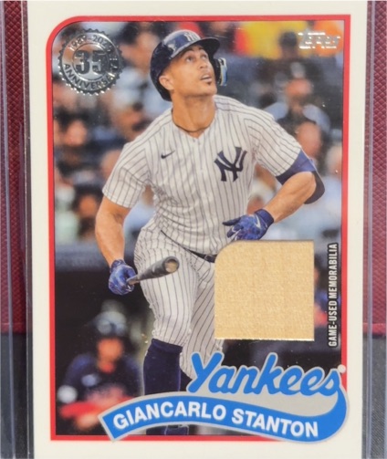 2024 Topps #89BR-GST Giancarlo Stanton 1989 Topps 35th Anniversary Relics — front