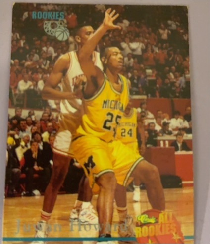 1995 Classic #102 Juwan Howard — front