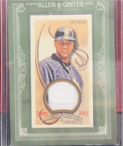 2023 Topps Allen & Ginter Mini Framed Relic #MFR-DJ Derek Jeter — front