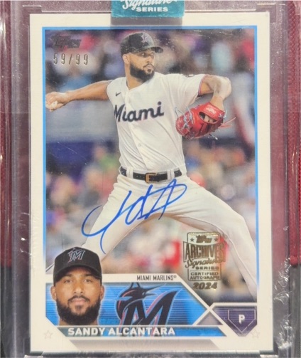 2024 Topps Archives Signature Series #107 Sandy Alcantara — front