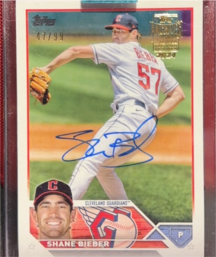 2024 Topps Archives Signature Series #47 Shane Bieber — front