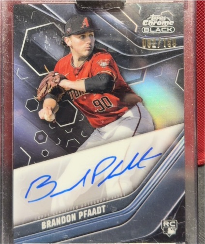 2023 Topps Chrome Black #CBA-BPF Brandon Pfaadt — front