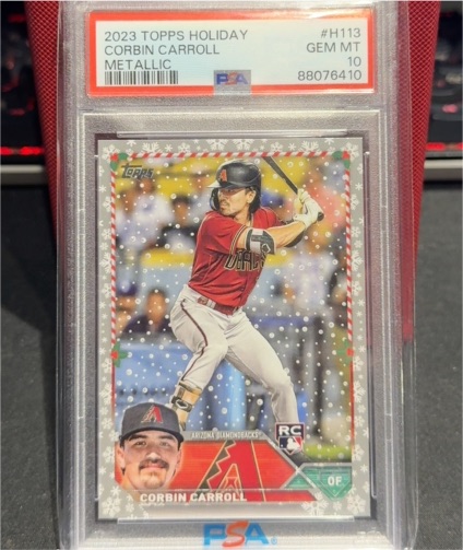 2023 Topps Holiday #H113 Corbin Carroll — front