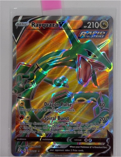 2021 Pokémon Evolving Skies #193/203 Rayquaza V — front
