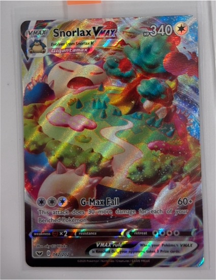 2020 Pokémon TCG Sword & Shield #142 Snorlax VMAX — front