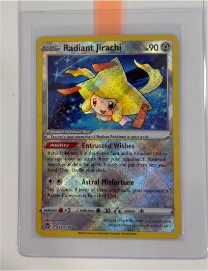 2022 Pokémon Sword & Shield Silver Tempest #120 Radiant Jirachi — front