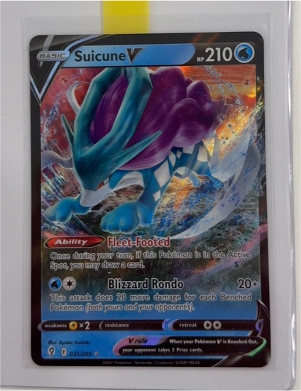 2021 Pokémon TCG Evolving Skies #031 Suicune V — front