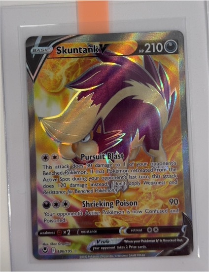 2022 Pokémon Silver Tempest #180/195 Skuntank V — front