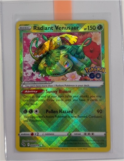 2022 Pokémon GO #004 Radiant Venusaur — front