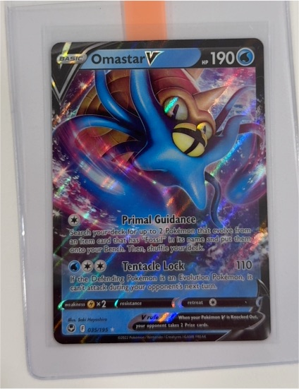 2022 Pokémon TCG Silver Tempest #035 Omastar V — front