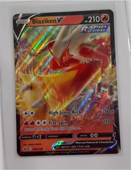 2021 Pokémon TCG Chilling Reign #020 Blaziken V — front