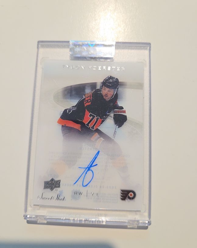 2023-24 Upper Deck Clear Cut Sweet Shot #SS-TF Tyson Foerster — front
