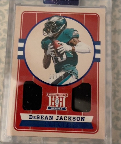2019 Panini Chronicles Hometown Heroes Dual Jersey Blue #HH13 DeSean Jackson — front
