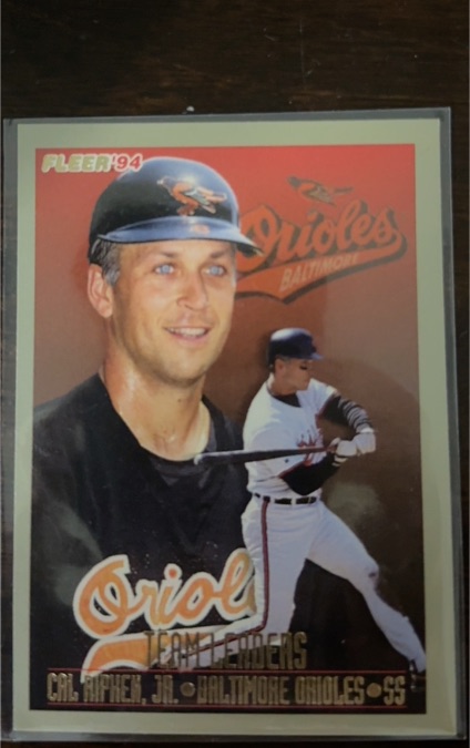 1994 Fleer #1 Cal Ripken Jr. Team Leaders — front