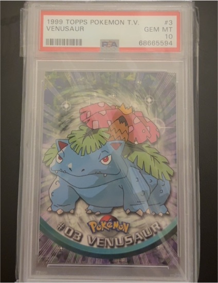 1999 Topps Pokémon T.V. #3 Venusaur — front