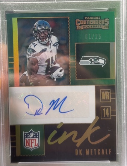 2020 Panini Contenders Football #INK-DKM D.K. Metcalf — front