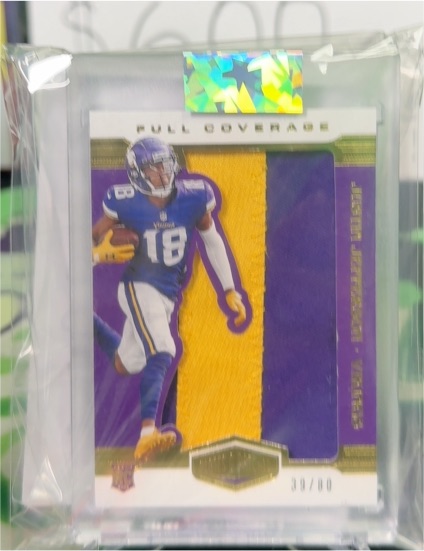 2020 Panini Plates & Patches Full Coverage #FC-18 Justin Jefferson — front