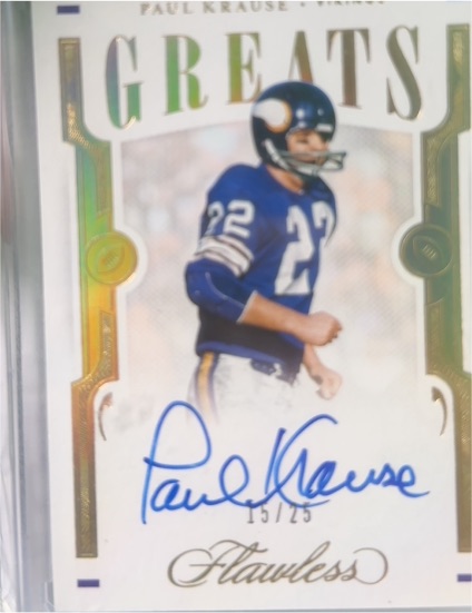 2021 Panini Flawless #15/25 Paul Krause — front