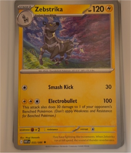 2025 Pokémon White Flare #032 Zebstrika — front