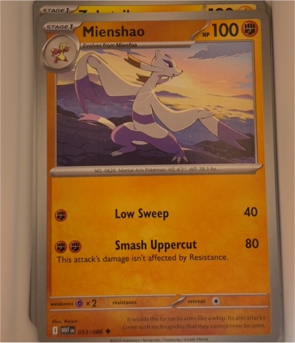 2025 Pokémon Scarlet & Violet White Flare #053 Mienshao — front