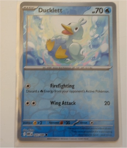 2023 Pokémon Scarlet & Violet White Flare #025 Ducklett — front