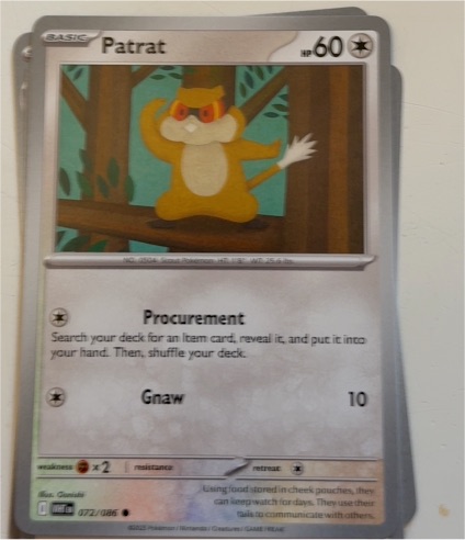 2025 Pokémon White Flare #072 Patrat — front