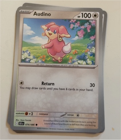 2023 Pokémon Black Bolt #074 Audino — front