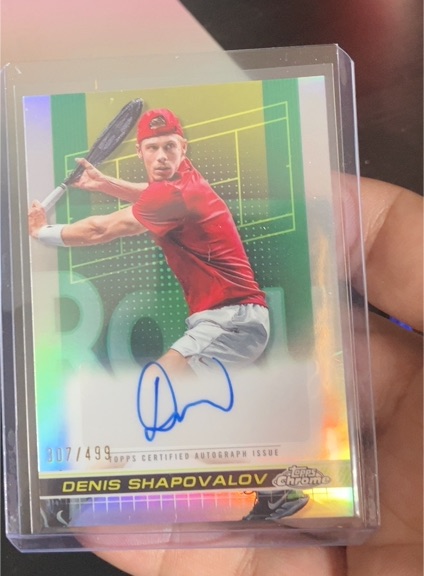 2024 Topps Chrome Tennis Autographs #TCA-DSV Denis Shapovalov — front