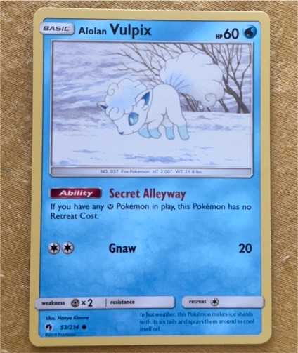 2018 Pokémon TCG Lost Thunder #53 Alolan Vulpix — front