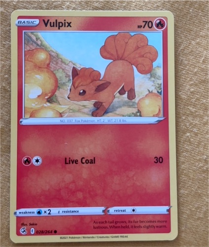 2021 Pokémon Fusion Strike #028 Vulpix — front