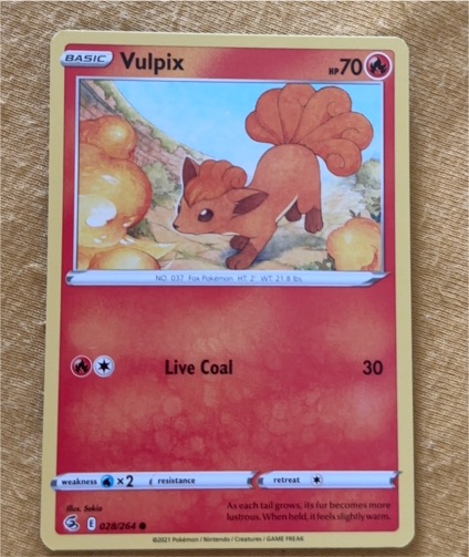 2021 Pokémon Fusion Strike #028 Vulpix — front