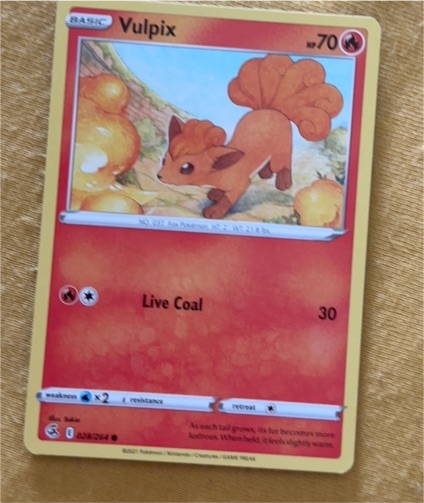 2021 Pokémon Fusion Strike #028 Vulpix — front