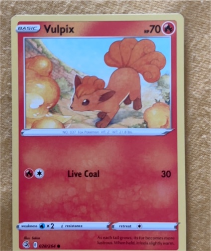 2021 Pokémon Fusion Strike #028 Vulpix — front