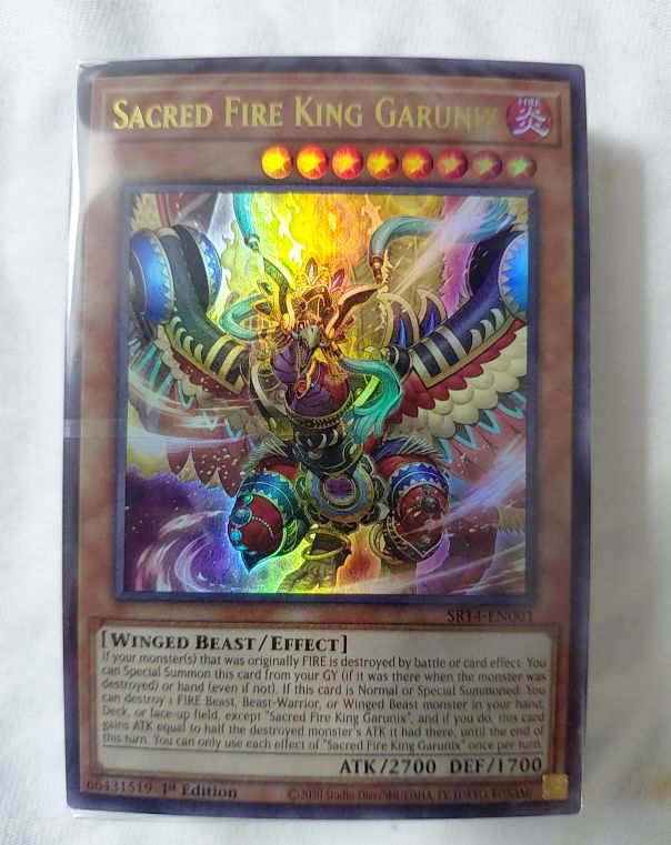 2010 Yu-Gi-Oh! SR14-EN001 Sacred Fire King Garunix — front