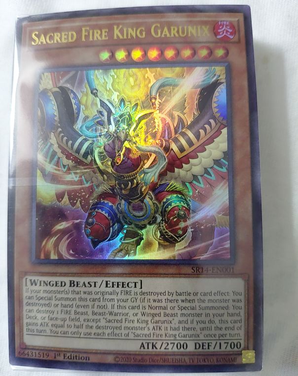 2020 Yu-Gi-Oh! SR14-EN001 Sacred Fire King Garunix — front