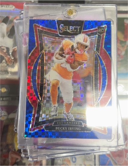 2024 Panini Select #4 Bucky Irving Concourse Silver Prizm Die Cut RC — front